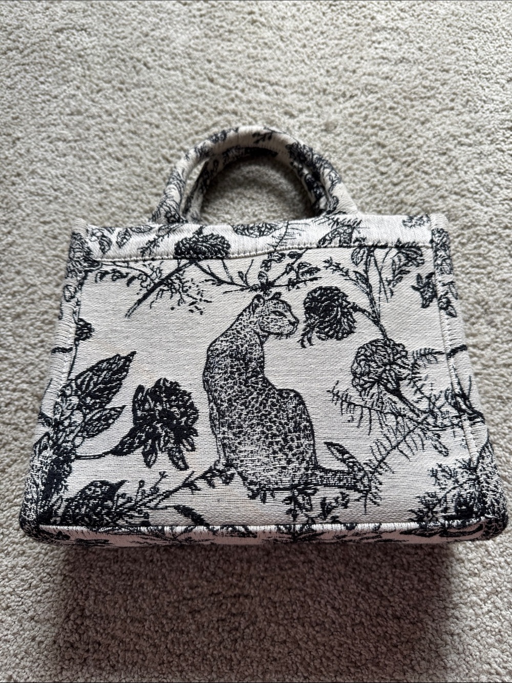 Black and White Printed Tote Bag